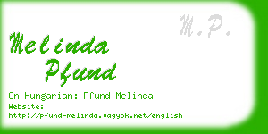 melinda pfund business card